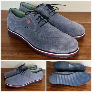 NEW! Robinson Genuine Blue Suede Dress Shoes (Size:44 US 10.5)
